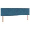 vidaXL Cama Box Spring LED com colch&atilde;o Azul Escuro 180 x 200 cm Veludo