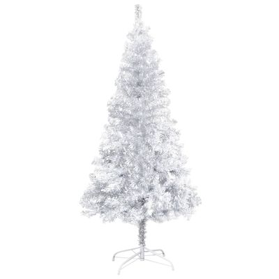 vidaXL Árvore Natal artificial pré-iluminada c/bola 120cm PET prateado