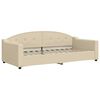 vidaXL Sof&aacute;-cama 90x200 cm tecido cor creme
