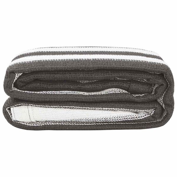 vidaXL Tapete de campismo para tenda 400x700 cm PEAD antracite/branco