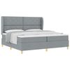 vidaXL Cama Box Springs com Colch&atilde;o Cinza Escuro 90x190 cm tecido