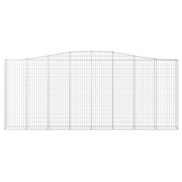 vidaXL Cestos gabi&atilde;o arqueados 9pcs 400x30x160/180cm ferro galvanizado