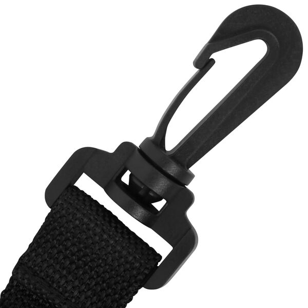 vidaXL Conjunto de bandas protetoras contra vento p/ para-sol PP preto