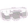 vidaXL 8 pcs conjunto sofás jardim com almofadões vime PE/acácia bege