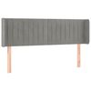 vidaXL Cabeceira de cama c/ abas veludo147x16x78/88 cm cinzento-claro