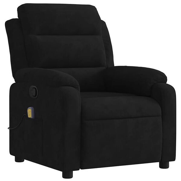 vidaXL Poltrona de massagens reclin&aacute;vel veludo preto