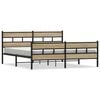 vidaXL Estrutura de cama sem colch&atilde;o 183x213cm metal carvalho sonoma