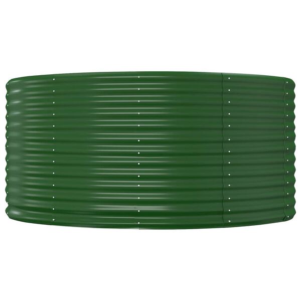 vidaXL Canteiro elevado de jardim verde 140x140x68 cm aço galvanizado