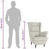 vidaXL Poltrona em veludo branco nata