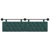 vidaXL Cabeceira Suspensa Verde Escuro 170 x 55 x 7 cm tecido
