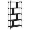 vidaXL Estante c/ 5 prateleiras 76x32x158 cm derivados madeira preto
