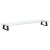 vidaXL Suporte para monitor 80x20x8 cm vidro temperado e metal preto