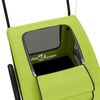 vidaXL Reboque de bicicleta p/ animais tecido oxford/ferro verde