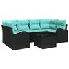 vidaXL Conjunto de Sof&aacute; de Jardim 7 unid. 6-N&uacute;mero de lugares