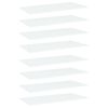 vidaXL Prateleiras para estante 8 pcs 80x20x1,5cm contraplacado branco