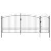 vidaXL Port&atilde;o de Jardim WOERDEN 195 x 500 cm A&ccedil;o Cinzeto Tranc&aacute;vel