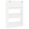 vidaXL Sapateira de parede 60x18x90 cm contraplacado branco