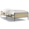 vidaXL Estrutura de cama derivados de madeira e metal carvalho sonoma