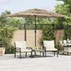 vidaXL Guarda-sol de jardim com poste de a&ccedil;o 300x200x250 cm castanho