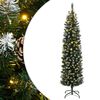 vidaXL &Aacute;rvore de Natal artificial fina com 300 luzes LED 210 cm