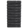 vidaXL Toalhas banho premium SOLUND 10pcs 100x150cm 600gsm antracite