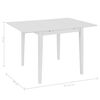 vidaXL Mesa de jantar extens&iacute;vel (80-120)x80x74 cm MDF branco
