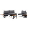 vidaXL Conjunto de Jantar para Jardim 3 unid. Antracite A&ccedil;o