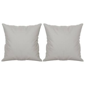 vidaXL Almofadas decorativas 2 pcs 40x40 cm microfibra cinzento-claro