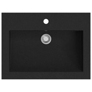 vidaXL Lavat&oacute;rio de granito 600x450x120 mm preto