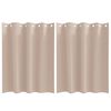 vidaXL Cortinas Blackout com Argolas 2 pcs Cinzento-acastanhado