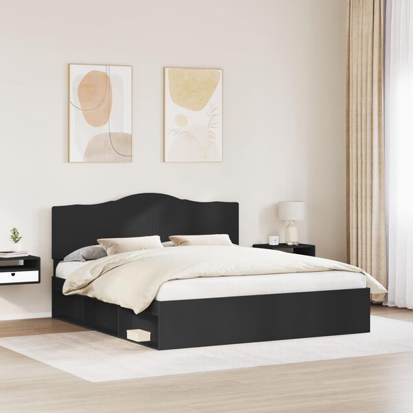 vidaXL Estrutura da Cama Preto 180 x 200 cm Madeira de Pinheiro S&oacute;lida