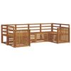 vidaXL Conjuntos de sof&aacute;s 6 pcs Natural Madeira S&oacute;lida de Ac&aacute;cia
