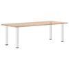 vidaXL P&eacute;s de mesa de console 4 pe&ccedil;as, branco, 72-74 cm, a&ccedil;o