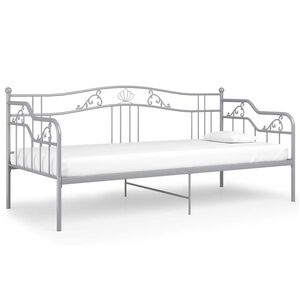 vidaXL Sof&aacute;-cama 90x200 cm metal cinzento