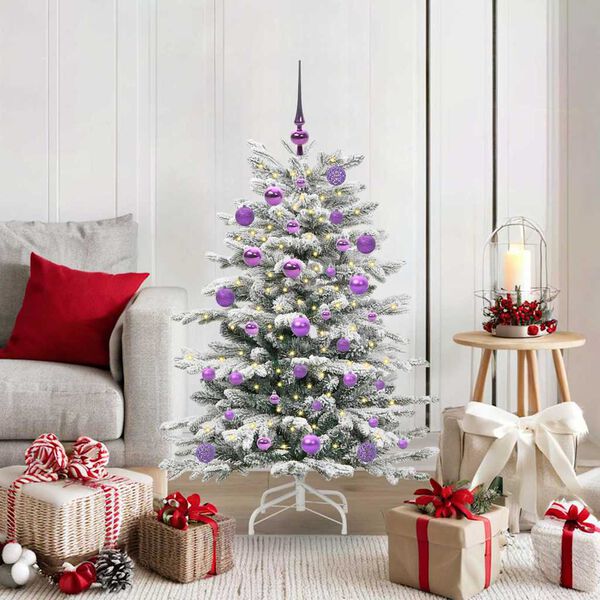 vidaXL &Aacute;rvore de Natal Articulada Artificial Branco 120 cm PE e PVC