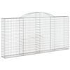 vidaXL Cestos gabi&atilde;o arqueados 25 pcs 300x30x140/160 ferro galvanizado