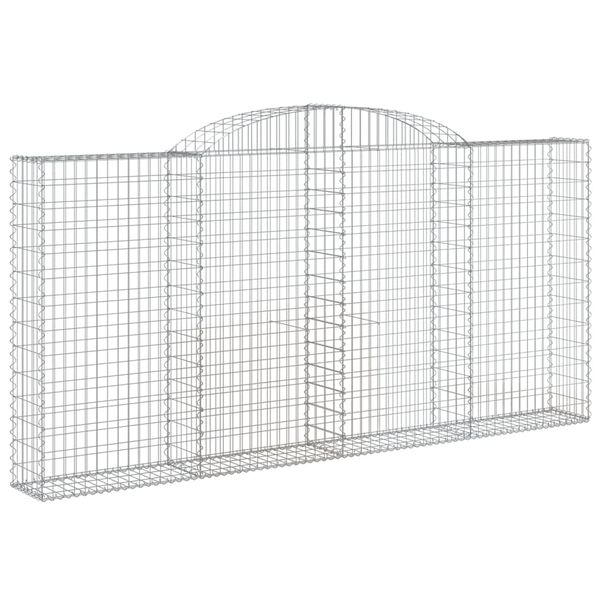 vidaXL Cestos gabi&atilde;o arqueados 25 pcs 300x30x140/160 ferro galvanizado