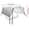 vidaXL Toldo 4 arcos Bimini paredes malha laterais 243x(170-182)x137cm