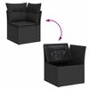 vidaXL Conjunto de Sof&aacute; de Jardim com almofada 9 pcs Preto