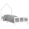 vidaXL Estrutura de cama infantil 90x190 cm pinho maci&ccedil;o branco