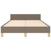 vidaXL Estrutura cama sem colch&atilde;o 120x200 cm tecido cinza-acastanhado