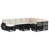 vidaXL Conjunto de Sof&aacute; de Jardim 11 unid. Preto e Branco Creme