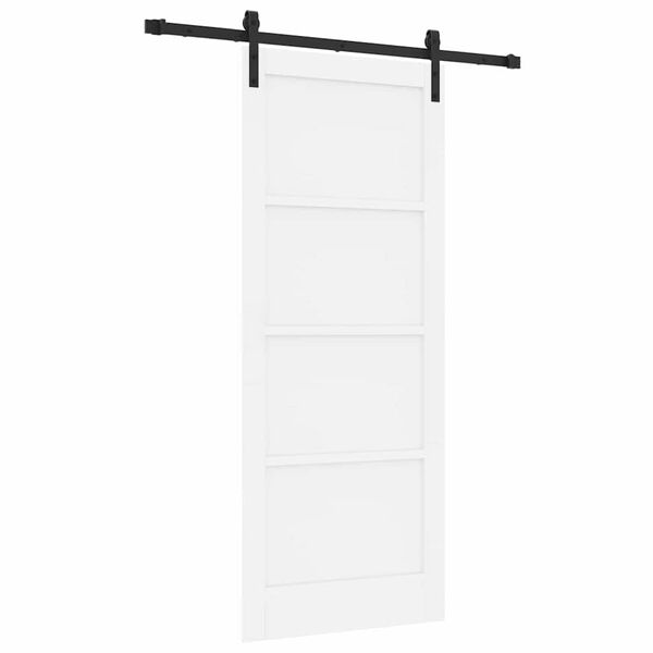vidaXL Porta Deslizante Branco 83 x 202 cm Madeira de Pinheiro S&oacute;lida