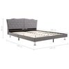 vidaXL Cama c/ colch&atilde;o espuma mem&oacute;ria 160x200cm tecido cinzento-claro