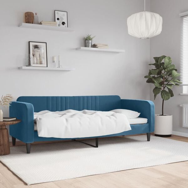 vidaXL Sof&aacute;-cama 80x200 cm veludo azul
