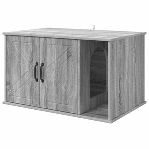 vidaXL Casa para Gatos Sonoma cinzento 85 x 55 x 50,5 cm