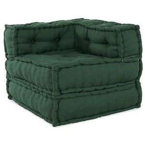 vidaXL Unidade de sof&aacute; modular 70x70x54 cm tecido verde
