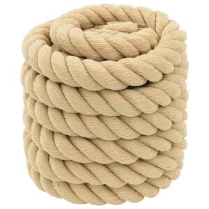 vidaXL Corda de Barco 3 mm 25 m Natural