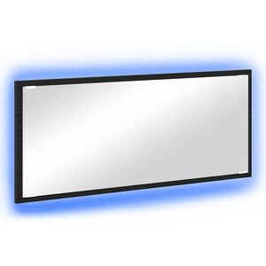 vidaXL Espelho Carvalho Preto 90 x 8,5 x 37 cm Madeira processada