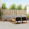vidaXL Conjunto de Sof&aacute;s para Exterior 9 pcs Cinza Natural e Claro